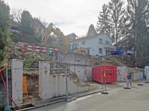Abriss alte Häuser Neubauprojekt Margarethenstrasse 87 Binningen